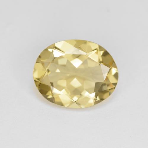 Béryl doré jaune naturelle coupe ovale, 3,12 ct, VVS