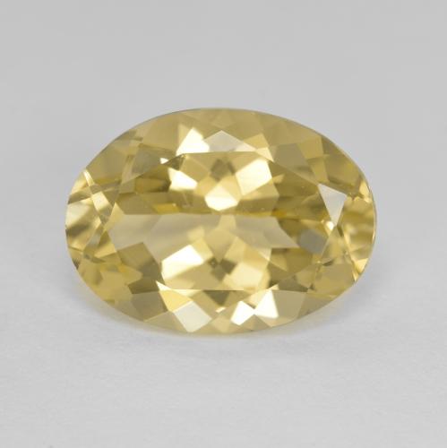Béryl doré Jaune moyen naturelle Coupe ovale, 5.16 ct, VVS