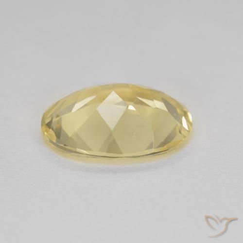 Béryl doré Jaune Dijon naturelle ovale, 1.73 ct, VVS-VS