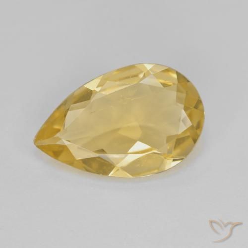 Béryl doré jaune naturelle en forme de poire, 3,39 ct, VS