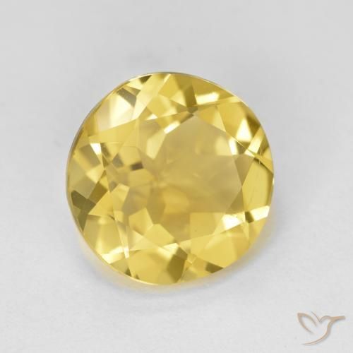 Béryl doré jaune naturelle coupe roude, 3,10 ct, VVS-VS