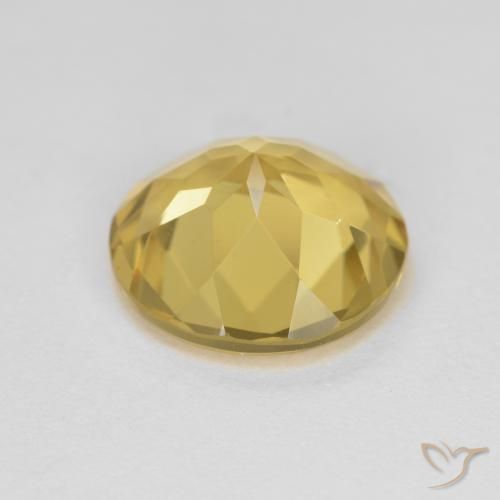 Béryl doré jaune naturelle coupe roude, 3,10 ct, VVS-VS