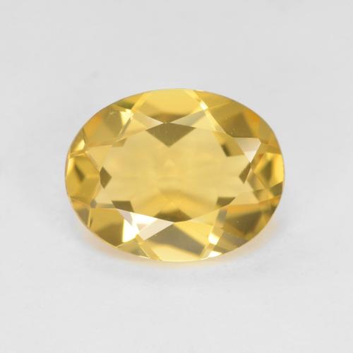 Béryl doré jaune naturelle coupe ovale, 1,72 ct, VVS-VS