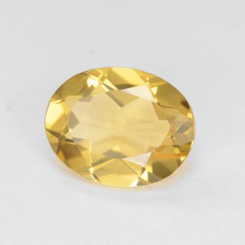 Béryl doré jaune naturelle coupe ovale, 1,72 ct, VVS-VS