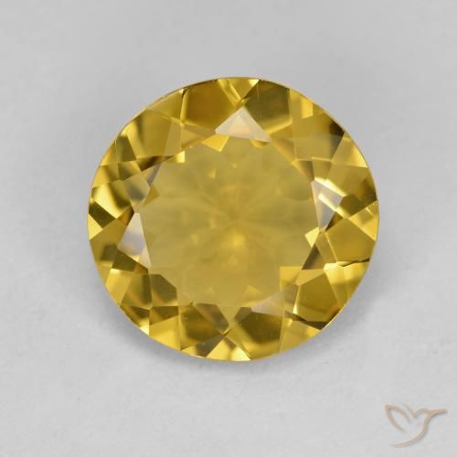 Béryl doré Jaune miel naturelle Coupe roude, 2.69 ct, VVS
