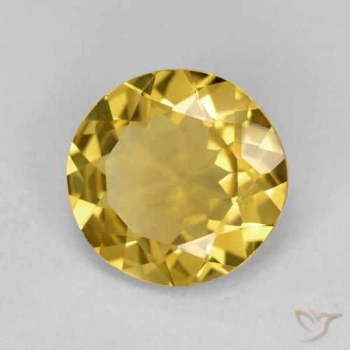 Béryl doré Jaune miel naturelle Coupe roude, 2.69 ct, VVS