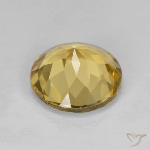 Béryl doré jaune naturelle coupe roude, 3,14 ct, VVS