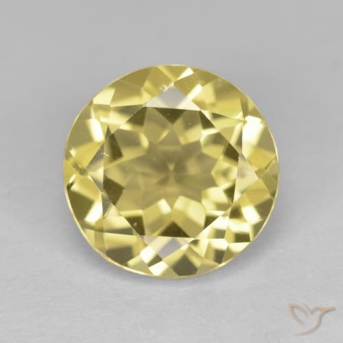Béryl doré jaune naturelle coupe roude, 3,26 ct, VVS-VS