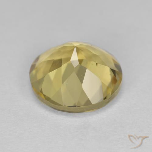 Béryl doré jaune naturelle coupe roude, 3,26 ct, VVS-VS