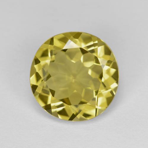 Béryl doré Jaune foncé naturelle Coupe roude, 2.78 ct, VVS-VS
