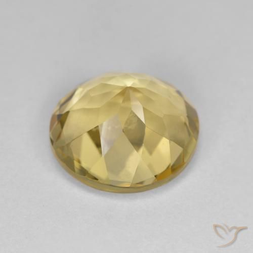 Béryl doré jaune naturelle coupe roude, 3,54 ct, VS