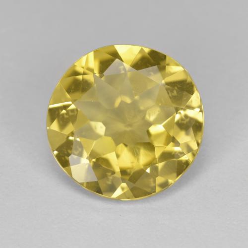Béryl doré Jaune miel léger naturelle Coupe roude, 3.27 ct, VS
