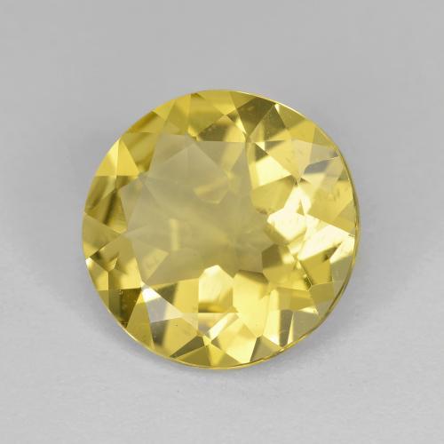 Béryl doré Jaune miel léger naturelle Coupe roude, 3.27 ct, VS