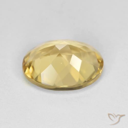 Béryl doré Jaune clair naturelle ovale, 3.49 ct, VVS-VS
