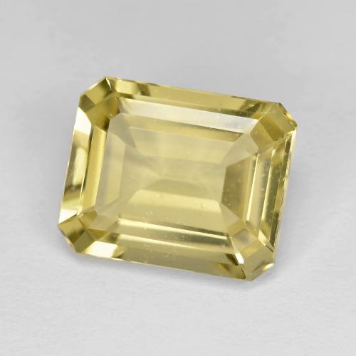 Béryl doré Jaune miel très clair naturelle Taille émeraude, 3.76 ct, VS