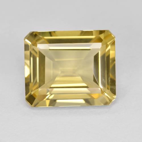 Béryl doré jaune naturelle taille émeraude, 5,42 ct, SI