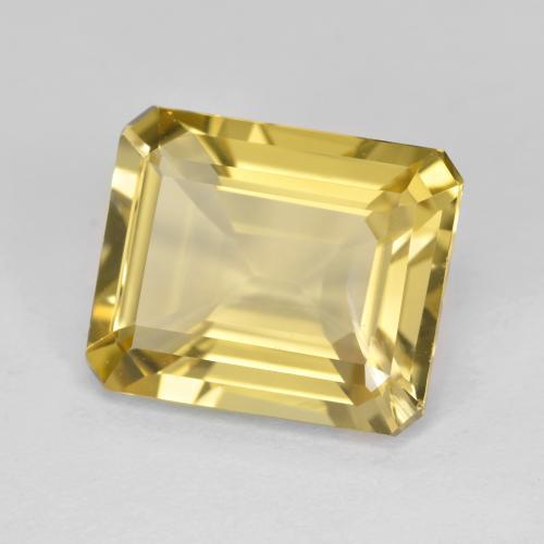 Béryl doré jaune naturelle taille émeraude, 5,42 ct, SI
