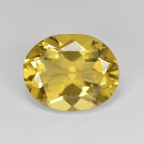 Béryl doré Jaune foncé naturelle Coupe ovale, 4.35 ct, VS