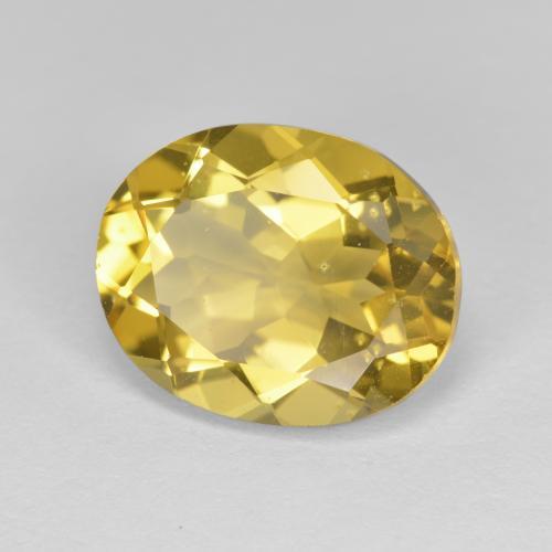 Béryl doré Jaune foncé naturelle Coupe ovale, 4.35 ct, VS