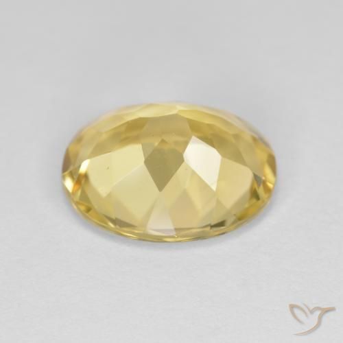 Béryl doré jaune naturelle coupe ovale, 3,47 ct, VVS-VS