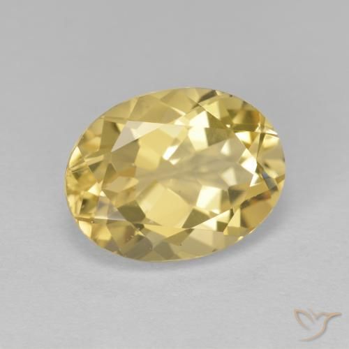 Béryl doré Doré léger naturelle ovale, 3.46 ct, VVS-VS