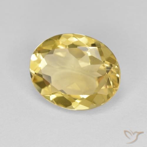 Béryl doré Jaune clair naturelle ovale, 2.90 ct, VVS-VS
