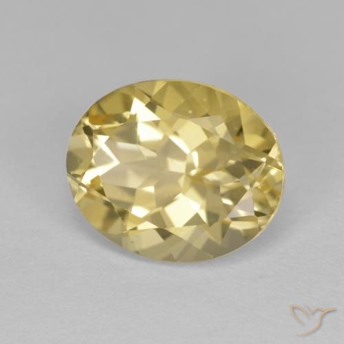 Béryl doré Jaune moyen naturelle ovale, 3.54 ct, VVS-VS