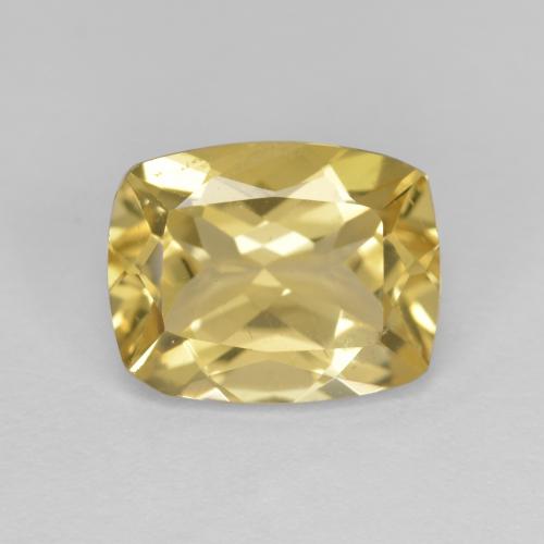 Béryl doré jaune naturelle coupe coussin, 2,87 ct, VS