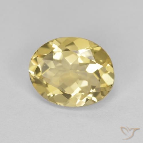 Béryl doré Jaune Toscane naturelle ovale, 2.27 ct, VVS-VS