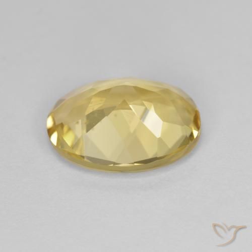 Béryl doré Jaune clair naturelle ovale, 2.94 ct, VVS-VS