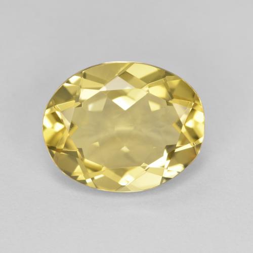 Béryl doré jaune naturelle coupe ovale, 3,26 ct, VVS