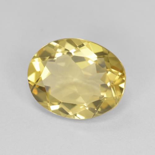 Béryl doré jaune naturelle coupe ovale, 3,26 ct, VVS