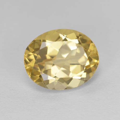 Béryl doré jaune naturelle coupe ovale, 3,76 ct, VVS