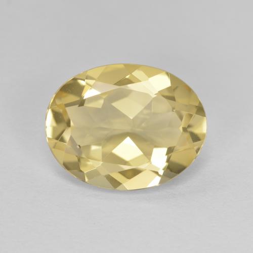 Béryl doré jaune naturelle coupe ovale, 2,76 ct, VVS