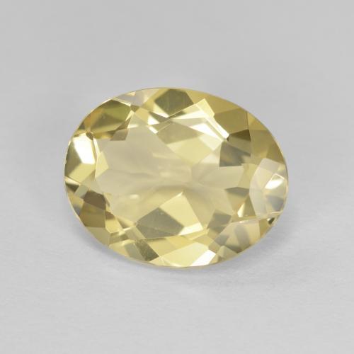 Béryl doré jaune naturelle coupe ovale, 2,76 ct, VVS