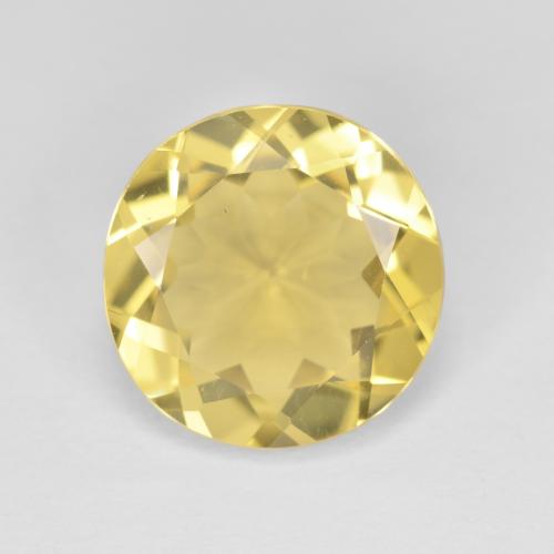 Béryl doré jaune naturelle coupe roude, 3,50 ct, VVS-VS