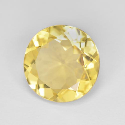 Béryl doré jaune naturelle coupe roude, 3,50 ct, VVS-VS