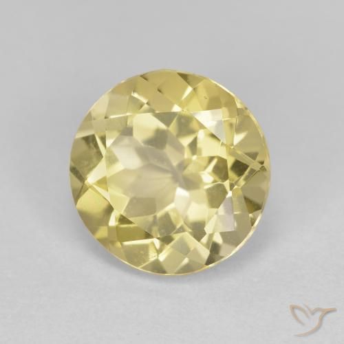 Béryl doré jaune naturelle coupe roude, 2,42 ct, VVS-VS