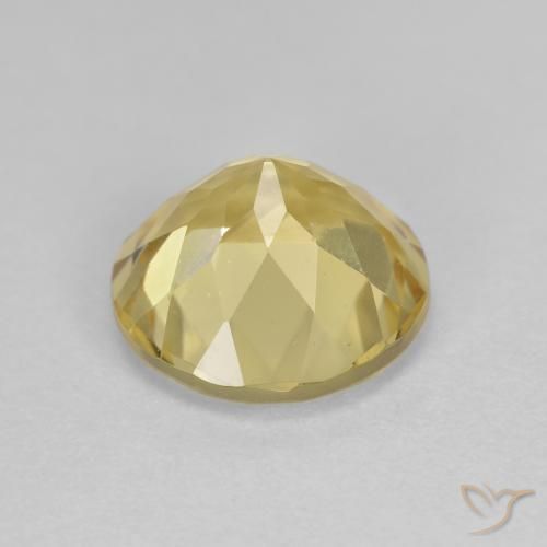Béryl doré jaune naturelle coupe roude, 2,42 ct, VVS-VS