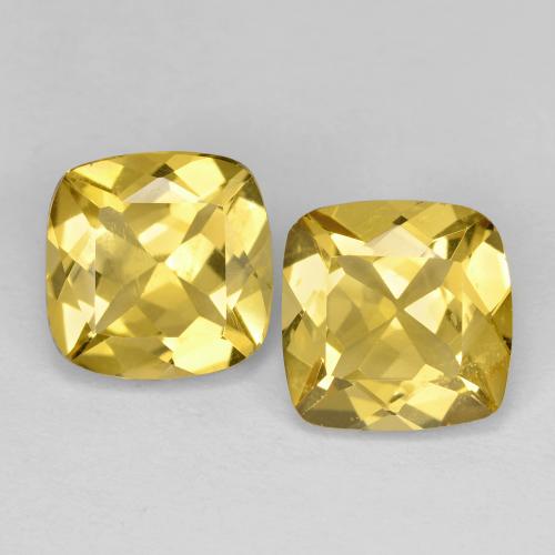 Achetez naturel 3.48ct Jaune miel Béryl doré gems, Coupe coussin, En provenance Madagascar chez GemSelect. En stock, livraison internationale!