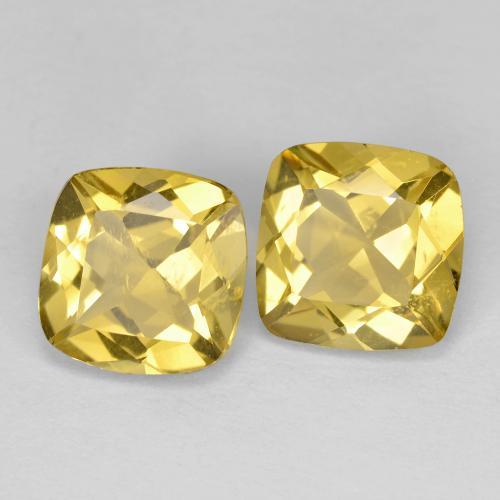 Achetez naturel 3.48ct Jaune miel Béryl doré gems, Coupe coussin, En provenance Madagascar chez GemSelect. En stock, livraison internationale!