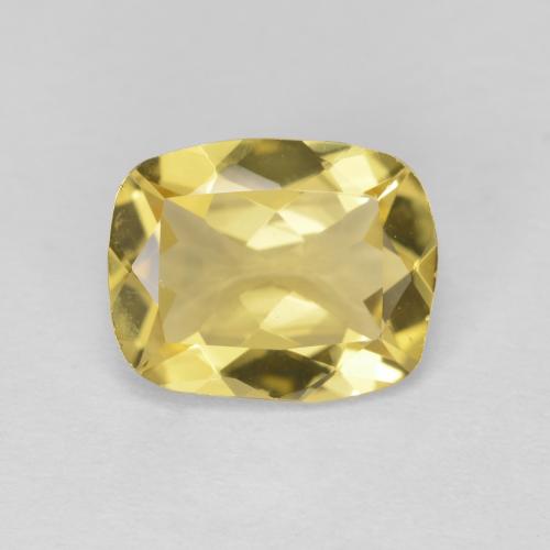 Béryl doré jaune naturelle coupe coussin, 1,60 ct, VVS-VS