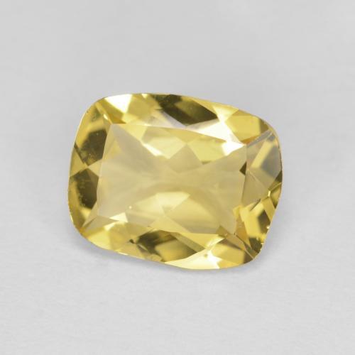 Béryl doré jaune naturelle coupe coussin, 1,60 ct, VVS-VS