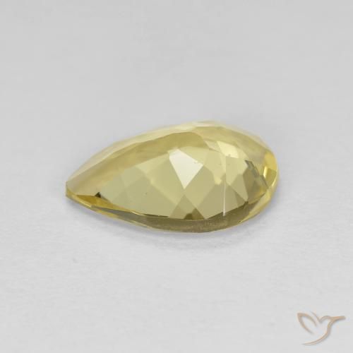 Béryl doré Jaune clair naturelle En forme de poire, 1.46 ct, VVS-VS