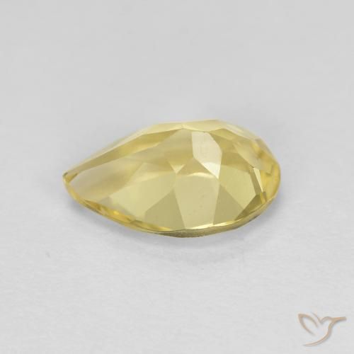 Béryl doré Jaune clair naturelle En forme de poire, 1.34 ct, VVS-VS