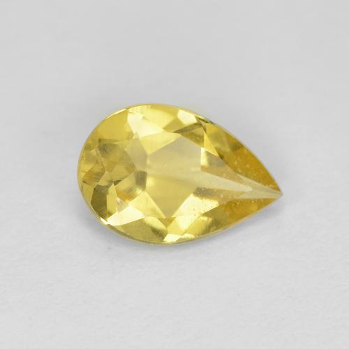 Béryl doré Jaune brunâtre naturelle En forme de poire, 0.94 ct, VS