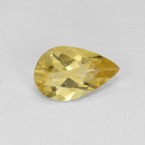Béryl doré jaune naturelle en forme de poire, 0,79 ct, VS