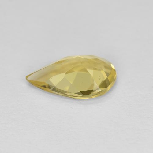 Béryl doré jaune naturelle en forme de poire, 0,79 ct, VS