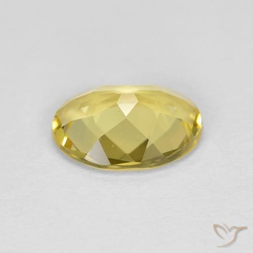 Béryl doré Jaune Toscane naturelle ovale, 1.38 ct, VS