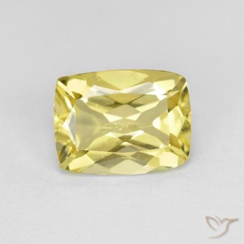 Béryl doré jaune naturelle coupe coussin, 1,41 ct, VS